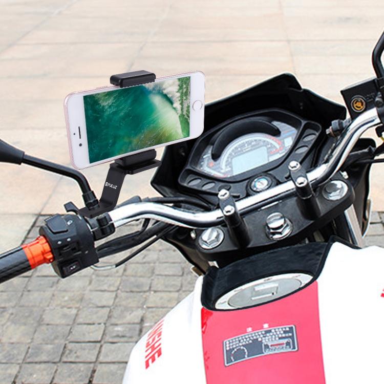 PULUZ Supporto fisso per moto in lega di alluminio con adattatore per treppiede e vite per GoPro Hero11 Black / HERO10 Black /9 Black /8 Black /7 /6 /5 /5 Session /4 Session /4 /3+ /3 /2 /1, DJIOsmo Action e altre action camera, Fixed Mount 2 (Black)  ...
