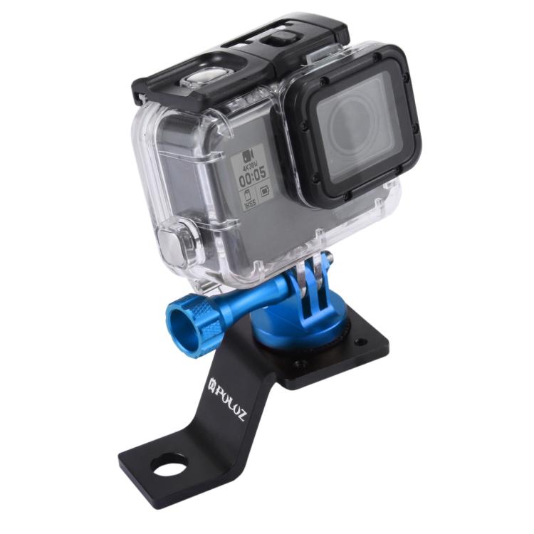 PULUZ Supporto fisso per moto in lega di alluminio con adattatore per treppiede e vite per GoPro Hero11 Black / HERO10 Black /9 Black /8 Black /7 /6 /5 /5 Session /4 Session /4 /3+ /3 /2 /1, DJIOsmo Action e altre action camera, Fixed Mount 2 (Black)  ...
