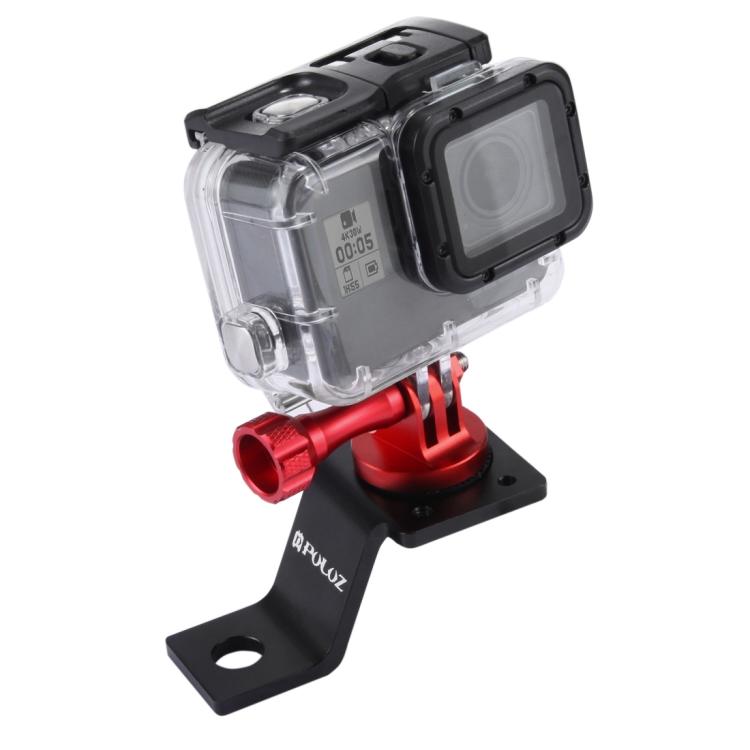 PULUZ Supporto fisso per moto in lega di alluminio con adattatore per treppiede e vite per GoPro Hero11 Black / HERO10 Black /9 Black /8 Black /7 /6 /5 /5 Session /4 Session /4 /3+ /3 /2 /1, DJIOsmo Action e altre action camera, Fixed Mount 2 (Black)  ...