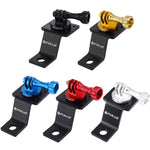 PULUZ Supporto fisso per moto in lega di alluminio con adattatore per treppiede e vite per GoPro Hero11 Black / HERO10 Black /9 Black /8 Black /7 /6 /5 /5 Session /4 Session /4 /3+ /3 /2 /1, DJIOsmo Action e altre action camera, Fixed Mount 2 (Black)  ...