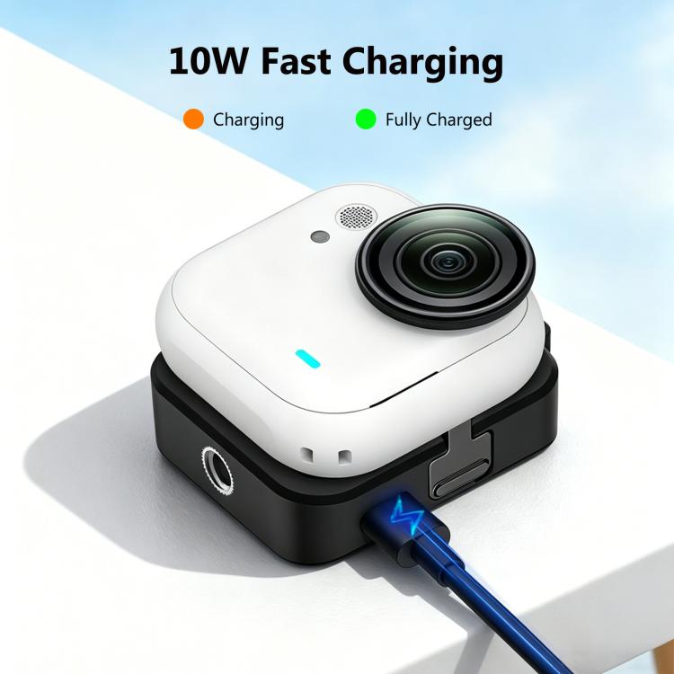 Base di trasmissione dati PULuz per Insta360 GO Ultra, base di ricarica multifunzionale, Charging Base