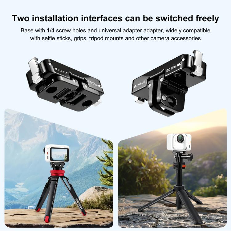 Per Insta360 GO Ultra, supporto magnetico in metallo a sgancio rapido PULUZ, For Insta360 GO Ultra Zinc Alloy