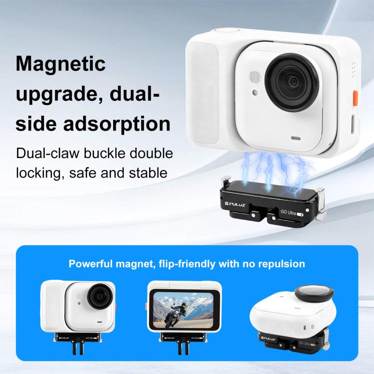 Per Insta360 GO Ultra, supporto magnetico in metallo a sgancio rapido PULUZ, For Insta360 GO Ultra Zinc Alloy