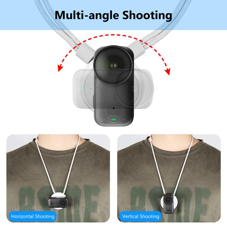 Per DJI Osmo Nano / Insta360 Go 3 / GO 3S PULUZ Supporto magnetico a sgancio rapido per tracolla, For DJI Osmo Nano / Insta360 Go 3 / GO 3S