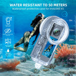 Custodia subacquea impermeabile sigillata PULUZ 50m per Insta360 X5, edizione Youth, Waterproof Diving Case, Youth Edition