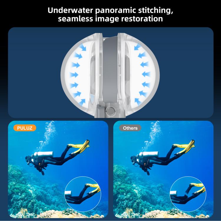 Custodia subacquea impermeabile sigillata PULUZ 50m per Insta360 X5, edizione Youth, Waterproof Diving Case, Youth Edition