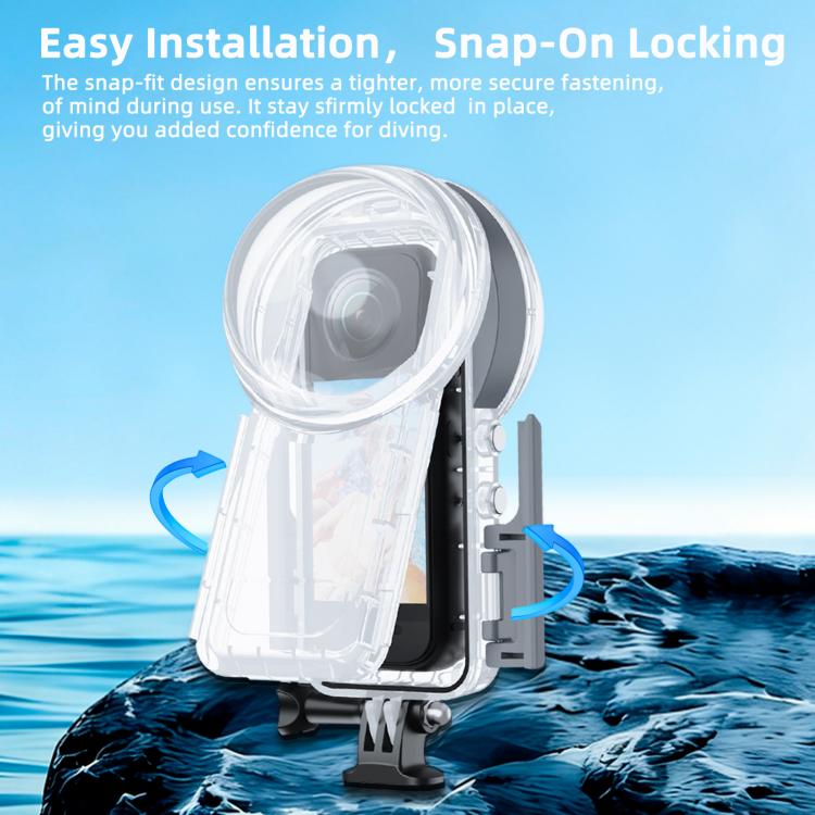 Custodia subacquea impermeabile sigillata PULUZ 50m per Insta360 X5, edizione Youth, Waterproof Diving Case, Youth Edition