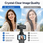 Pellicola protettiva in vetro temperato HD 9H 2.5D per schermo Insta360 Luna Ultra PULUZ + protezione per obiettivo