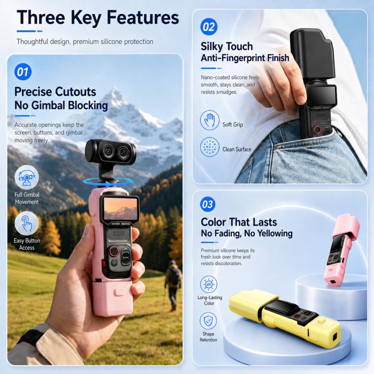Custodia protettiva integrale in silicone PULUZ 6 in 1 per fotocamera