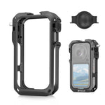 Per Insta360 X6 PULUZ Gabbia protettiva in metallo con telaio e copriobiettivo, compatibile con selfie stick remoto ricaricabile X6