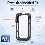 Per Insta360 X6 PULUZ Gabbia protettiva in metallo con telaio e copriobiettivo, compatibile con selfie stick remoto ricaricabile X6