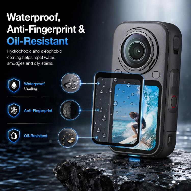 Pellicola in vetro temperato curvo HD 9H 2.5D per Insta360 X6 PULUZ., Screen Film