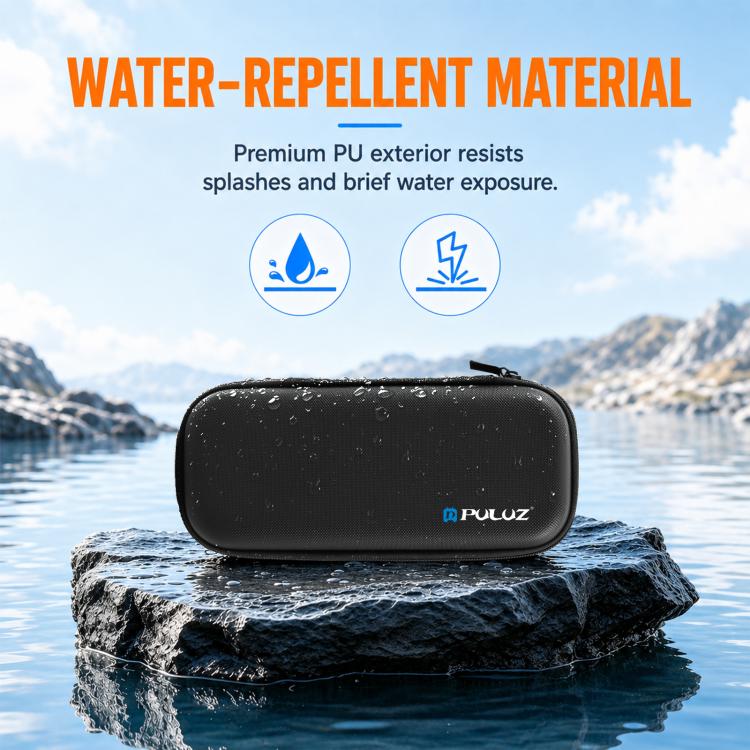 Custodia rigida PULUZ in PU con motivo a rombi e borsa protettiva in EVA per Insta360 Luna Ultra., For Insta360 Luna Ultra / Pro