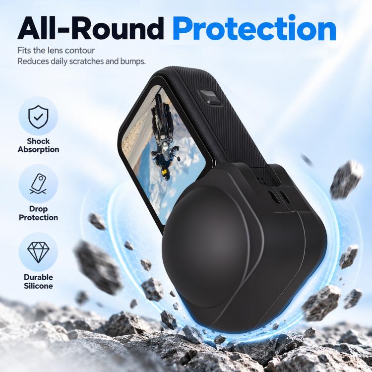 For Insta360 X6 PULUZ Silicone Protective Lens Cover, Lens Cover