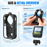 For Insta360 X6 PULUZ Silicone Protective Case with Lens Cover & Strap, Silicone Case