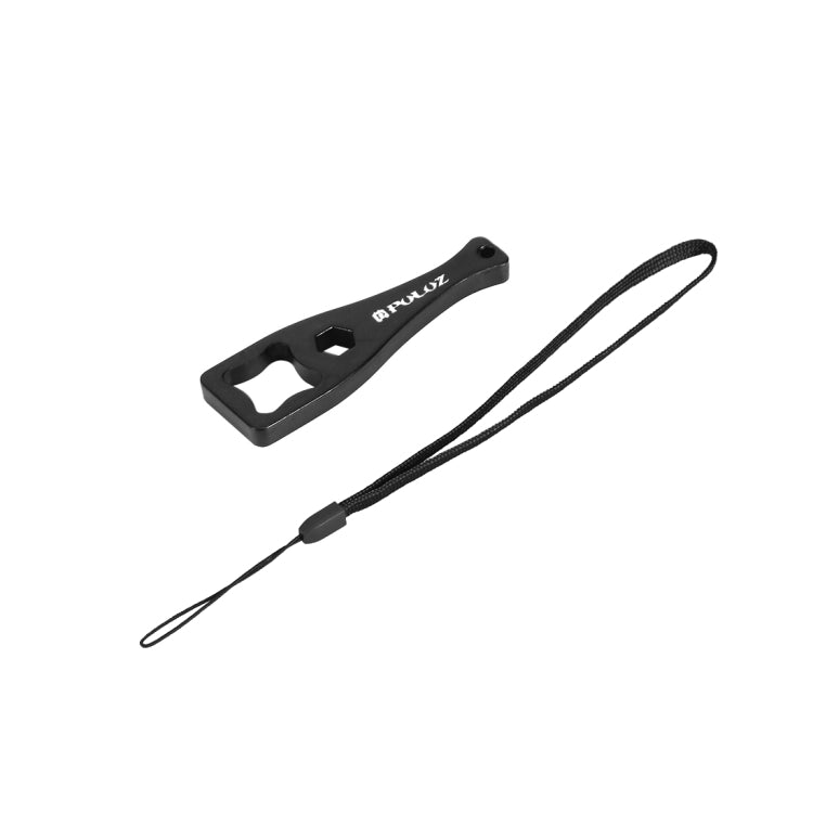 PULUZ Chiave inglese a testa zigrinata in plastica con cordino per GoPro Hero11 Black / HERO10 Black / HERO9 Black / HERO8 Black / HERO7 /6 /5 /5 Session /4 Session /4 /3+ /3 /2 /1, Xiaoyi e altre action camera, Wrench (PVC Material) Black