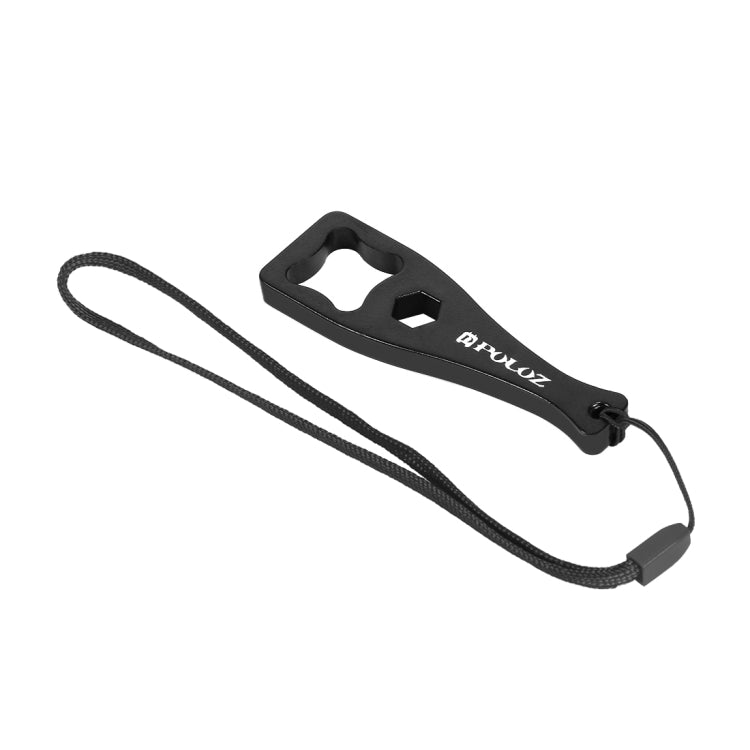 PULUZ Chiave inglese a testa zigrinata in plastica con cordino per GoPro Hero11 Black / HERO10 Black / HERO9 Black / HERO8 Black / HERO7 /6 /5 /5 Session /4 Session /4 /3+ /3 /2 /1, Xiaoyi e altre action camera, Wrench (PVC Material) Black