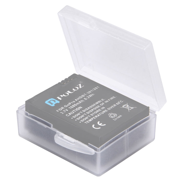 Scatola portabatterie trasparente in plastica per GoPro HERO4