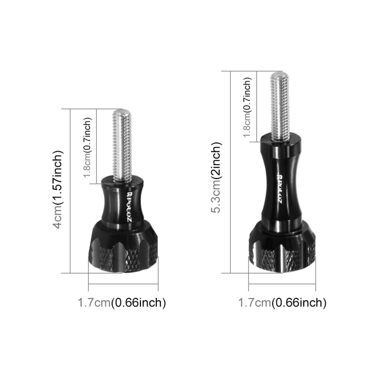PULUZ Set di viti e dadi con bullone in alluminio CNC con manopola in alluminio per GoPro Hero11 Black / HERO10 Black / HERO9 Black / HERO8 Black /7 /6 /5 /5 Session /4 Session /4 /3+ /3 /2 /1, DJI Osmo Action, Xiaoyi e altre action camera             ...