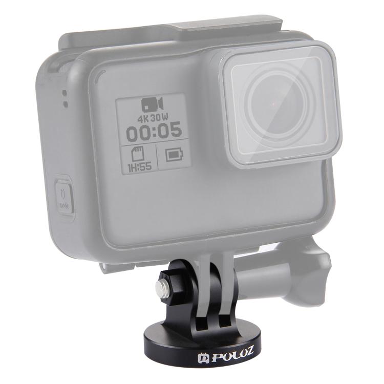 PULUZ Adattatore CNC per montaggio su treppiede con foro per vite da 1/4 di pollice per GoPro Hero11 Nero / HERO10 Nero /9 Nero /8 Nero /7 /6 /5 /5 Sessione /4 Sessione /4 /3+ /3 /2 /1, DJI OsmoAzione e altre action camera, 1/4 Inch Screw Hole (Black) ...