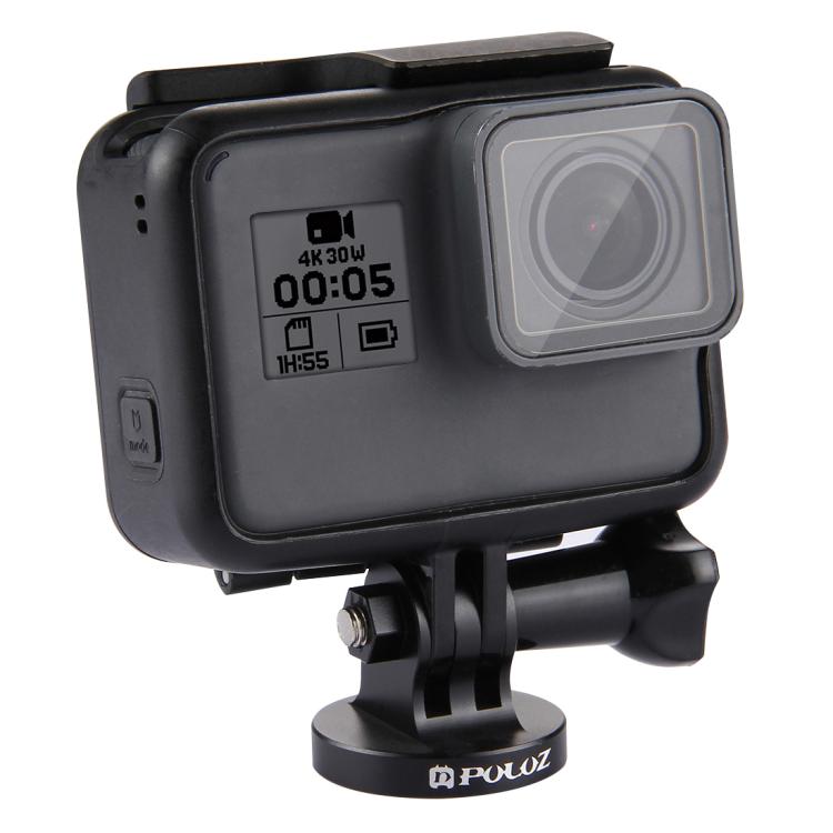 PULUZ Adattatore CNC per montaggio su treppiede con foro per vite da 1/4 di pollice per GoPro Hero11 Nero / HERO10 Nero /9 Nero /8 Nero /7 /6 /5 /5 Sessione /4 Sessione /4 /3+ /3 /2 /1, DJI OsmoAzione e altre action camera, 1/4 Inch Screw Hole (Black) ...