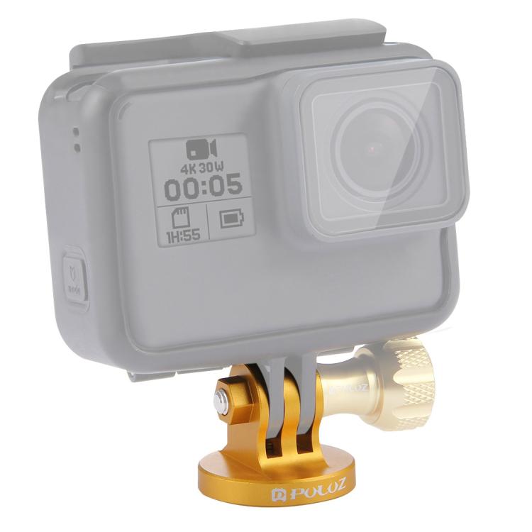 PULUZ Adattatore CNC per montaggio su treppiede con foro per vite da 1/4 di pollice per GoPro Hero11 Nero / HERO10 Nero /9 Nero /8 Nero /7 /6 /5 /5 Sessione /4 Sessione /4 /3+ /3 /2 /1, DJI OsmoAzione e altre action camera, 1/4 Inch Screw Hole (Black) ...