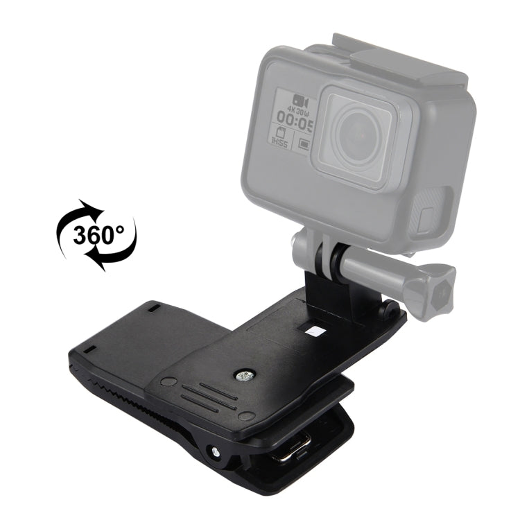 Zaino girevole 360° con morsetto rapido per action camera