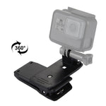 PULUZ Zaino girevole a 360 gradi Rec-mounts Supporto con morsetto a sgancio rapido per GoPro Hero11 Nero / HERO10 Nero /9 Nero /8 Nero /7 /6 /5 /5 Sessione /4 Sessione /4 /3+ /3 /2 /1,DJI Osmo Action e altre action camera, Hat Rec-mount