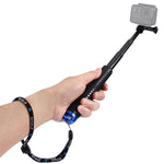 Monopiede con asta estensibile portatile PULUZ per GoPro HERO10 Black / HERO9 Black / HERO8 Black / HERO7 /6 /5, DJI Osmo Action, Xiaoyi e altre action camera, Lunghezza: 19-49 cm, Length: 19-49cm