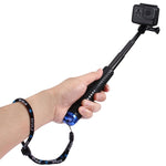 Monopiede con asta estensibile portatile PULUZ per GoPro HERO10 Black / HERO9 Black / HERO8 Black / HERO7 /6 /5, DJI Osmo Action, Xiaoyi e altre action camera, Lunghezza: 19-49 cm, Length: 19-49cm