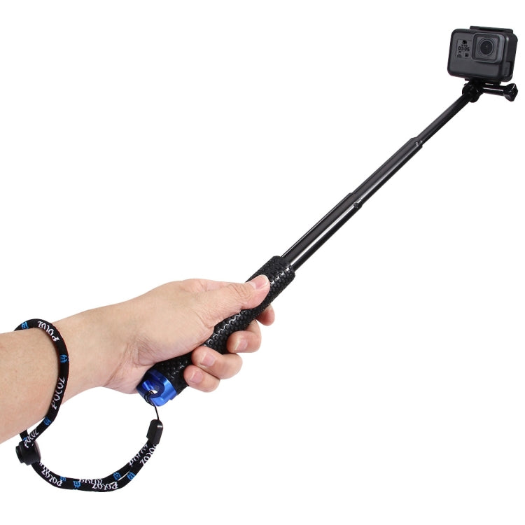 Monopiede con asta estensibile portatile PULUZ per GoPro HERO10 Black / HERO9 Black / HERO8 Black / HERO7 /6 /5, DJI Osmo Action, Xiaoyi e altre action camera, Lunghezza: 19-49 cm, Length: 19-49cm