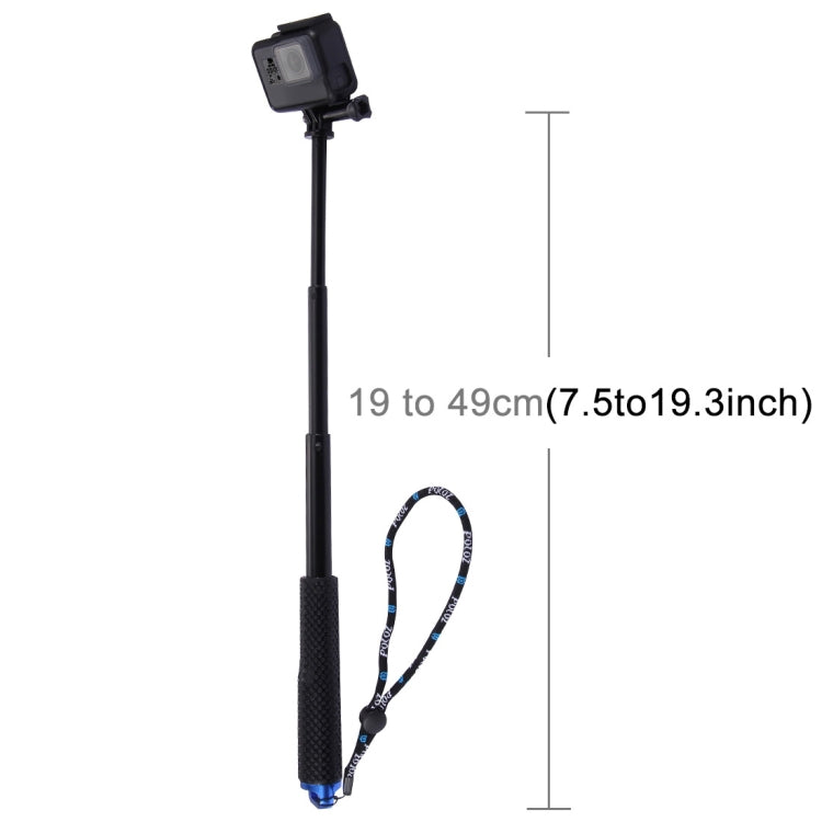 Monopiede con asta estensibile portatile PULUZ per GoPro HERO10 Black / HERO9 Black / HERO8 Black / HERO7 /6 /5, DJI Osmo Action, Xiaoyi e altre action camera, Lunghezza: 19-49 cm, Length: 19-49cm
