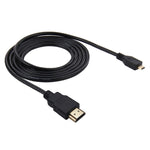 Cavo video PULUZ da 19 pin HDMI a micro HDMI per GoPro Hero11 Black / HERO10 Black / HERO9 Black /8 Black /7 /6 /5 /4 /3+ /3, Sony, LG, Panasonic, Canon, Nikon, smartphone e fotocamere,Lunghezza: 1,5 m, HDMI Cable for Gopro