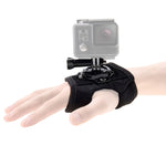 PULUZ Fascia per montaggio con cinturino da palmo stile guanto con rotazione a 360 gradi per GoPro Hero11 Black / HERO10 Black / HERO9 Black / HERO8 Black / HERO7 /6 /5 /5 Session /4 Session /4 /3+ /3 /2 /1, Insta360 ONE R, DJI Osmo Action e altre acti...
