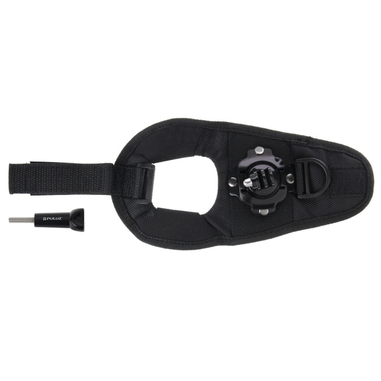 PULUZ Fascia per montaggio con cinturino da palmo stile guanto con rotazione a 360 gradi per GoPro Hero11 Black / HERO10 Black / HERO9 Black / HERO8 Black / HERO7 /6 /5 /5 Session /4 Session /4 /3+ /3 /2 /1, Insta360 ONE R, DJI Osmo Action e altre acti...