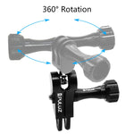 PULUZ Supporto con giunto sferico in alluminio CNC con 2 viti lunghe per GoPro Hero11 Black / HERO10 Black /9 Black /8 Black /7 /6 /5 /5 Session /4 Session /4 /3+ /3 /2 /1, DJI Osmo Actione altre action camera, CN Stock, Ball Joint Mount (US)
