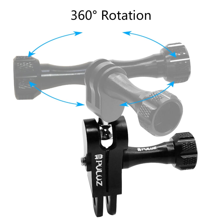 PULUZ Supporto con giunto sferico in alluminio CNC con 2 viti lunghe per GoPro Hero11 Black / HERO10 Black /9 Black /8 Black /7 /6 /5 /5 Session /4 Session /4 /3+ /3 /2 /1, DJI Osmo Actione altre action camera, CN Stock, Ball Joint Mount (US)