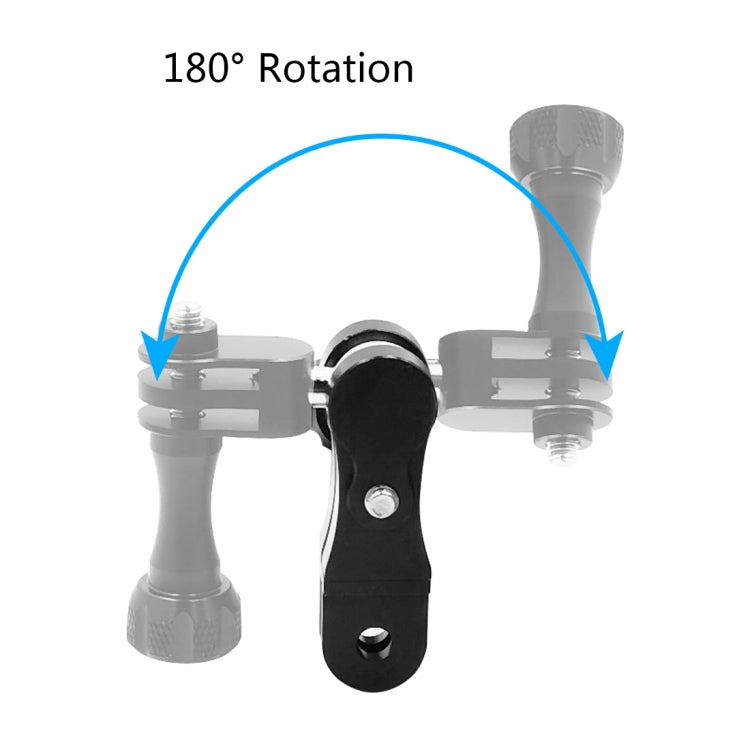 PULUZ Supporto con giunto sferico in alluminio CNC con 2 viti lunghe per GoPro Hero11 Black / HERO10 Black /9 Black /8 Black /7 /6 /5 /5 Session /4 Session /4 /3+ /3 /2 /1, DJI Osmo Actione altre action camera, CN Stock, Ball Joint Mount (US)