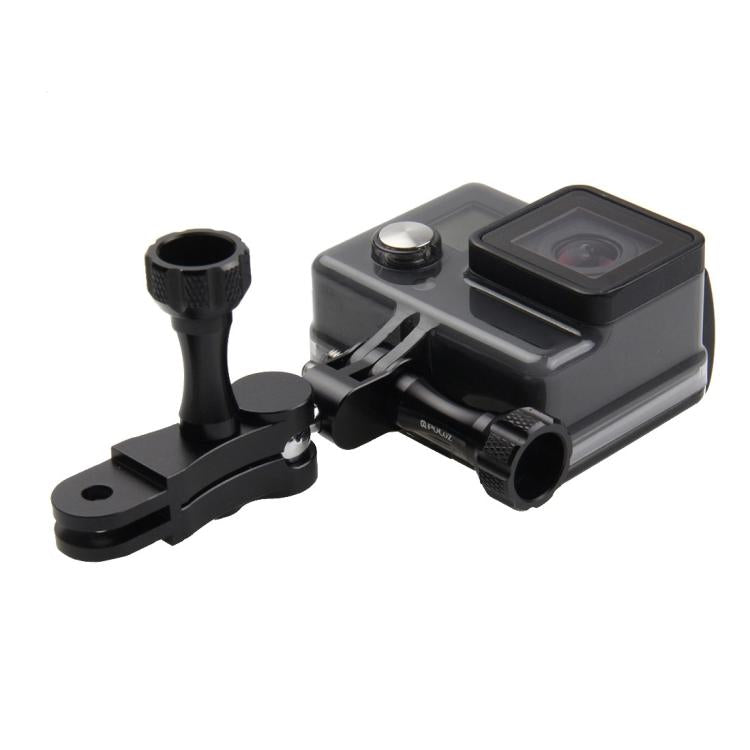 PULUZ Supporto con giunto sferico in alluminio CNC con 2 viti lunghe per GoPro Hero11 Black / HERO10 Black /9 Black /8 Black /7 /6 /5 /5 Session /4 Session /4 /3+ /3 /2 /1, DJI Osmo Actione altre action camera, CN Stock, Ball Joint Mount (US)