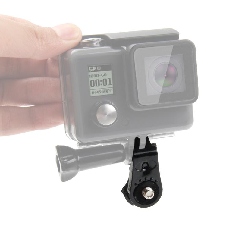 PULUZ Adattatore di collegamento per montaggio su treppiede a vite per GoPro Hero11 Black / HERO10 Black /9 Black /8 Black /7 /6 /5 /5 Session /4 Session /4 /3+ /3 /2 /1, DJI Osmo Action e altre action cam, Screw Tripod