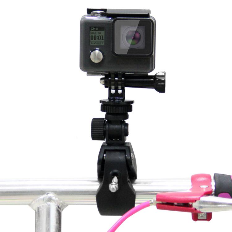 PULUZ Supporto per Manubrio per Bicicletta Moto con Supporto per Treppiede e Vite per GoPro Hero11 Nero / HERO10 Nero /9 Nero /8 Nero /7 /6 /5 /5 Sessione /4 Sessione /4 /3+ /3 /2 /1, DJI Osmo Actione altre action camera, Lengthened Mount