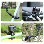 PULUZ Action Sports Camera Jaws Flex Clamp Mount per GoPro Hero11 Black / HERO10 Black /9 Black /8 Black /7 /6 /5 /5 Session /4 Session /4 /3+ /3 /2 /1, DJI Osmo Action e altroTelecamere d'azione, Jaws Mount, Jaws Mount(AE)