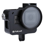 PULUZ Custodia Gabbia protettiva in lega di alluminio CNC con telaio assicurativo e lente UV da 52 mm per GoPro HERO (2018) /7 Nero /6 /5, For HERO6 /5 Pull Frame UK Stock, For HERO6 /5 Pull Frame US Stock, For HERO6 /5 Pull Frame AE Stock             ...
