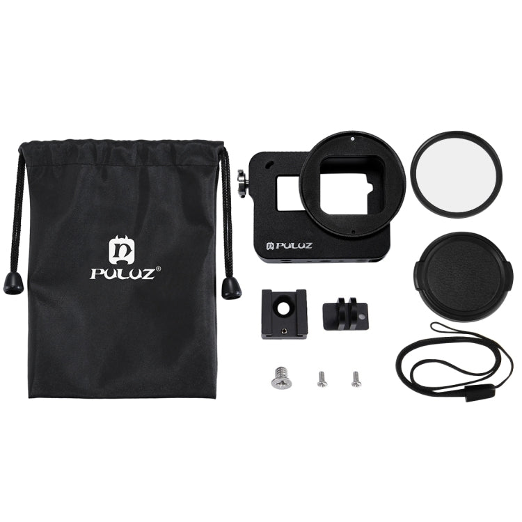 PULUZ Custodia Gabbia protettiva in lega di alluminio CNC con telaio assicurativo e lente UV da 52 mm per GoPro HERO (2018) /7 Nero /6 /5, For HERO6 /5 Pull Frame UK Stock, For HERO6 /5 Pull Frame US Stock, For HERO6 /5 Pull Frame AE Stock             ...
