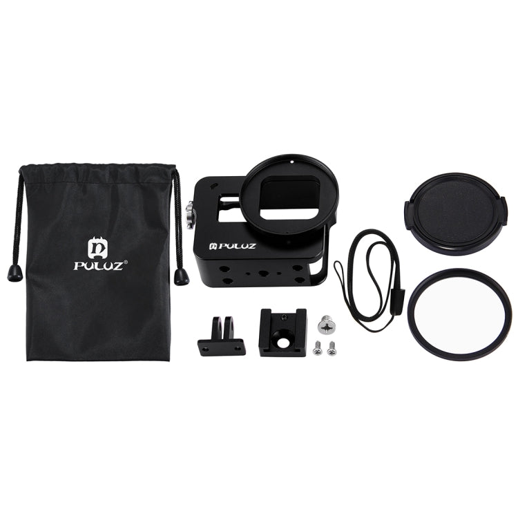 PULUZ Custodia Gabbia protettiva in lega di alluminio CNC con obiettivo UV da 52 mm per GoPro HERO (2018) /7 Nero /6 /5, For HERO6 /5 No Frame UK Stock, For HERO6 /5 No Frame US Stock, For HERO6 /5 No Frame AE Stock, For HERO6 /5 No Frame              ...