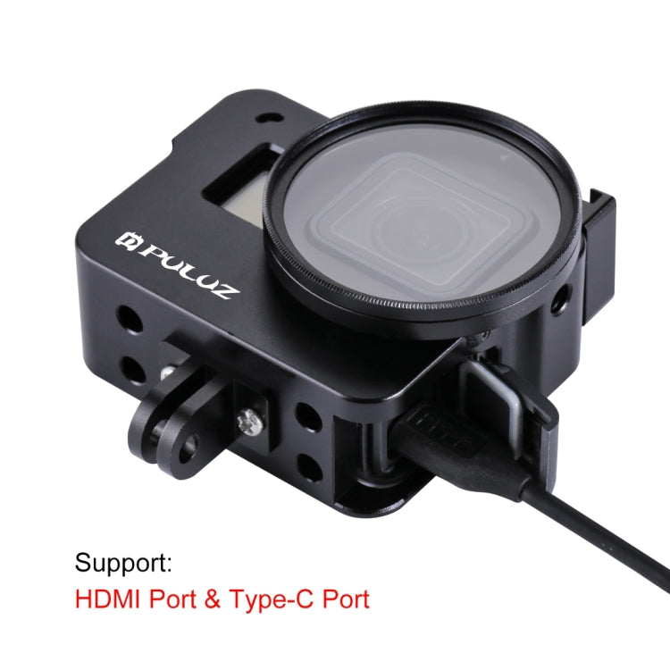 PULUZ Custodia Gabbia protettiva in lega di alluminio CNC con obiettivo UV da 52 mm per GoPro HERO (2018) /7 Nero /6 /5, For HERO6 /5 No Frame UK Stock, For HERO6 /5 No Frame US Stock, For HERO6 /5 No Frame AE Stock, For HERO6 /5 No Frame              ...