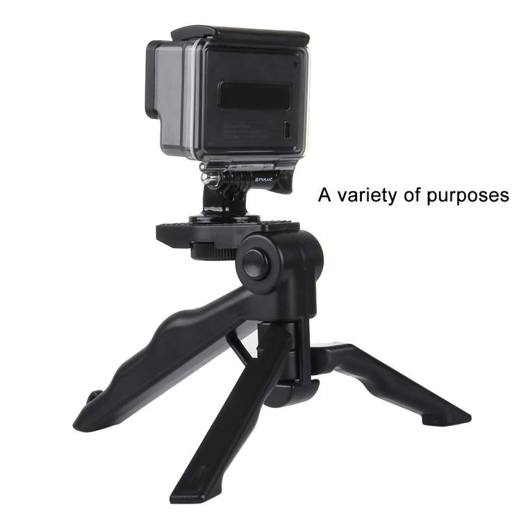 Supporto per treppiede pieghevole PULUZ Grip con adattatore e viti per GoPro Hero11 Black / HERO10 Black / HERO9 Black / HERO8 Black / HERO7 /6 /5 /5 Session /4 Session /4 /3+ /3 /2 /1, Xiaoyi e altre azioniFotocamere, carico massimo: 2 kg, Load Max: 2kg