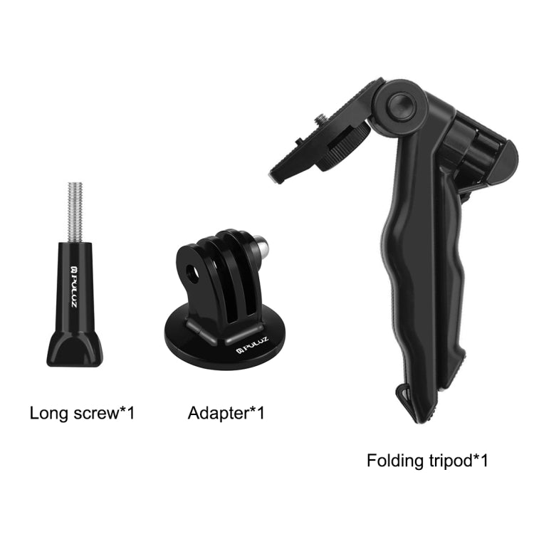 Supporto per treppiede pieghevole PULUZ Grip con adattatore e viti per GoPro Hero11 Black / HERO10 Black / HERO9 Black / HERO8 Black / HERO7 /6 /5 /5 Session /4 Session /4 /3+ /3 /2 /1, Xiaoyi e altre azioniFotocamere, carico massimo: 2 kg, Load Max: 2kg