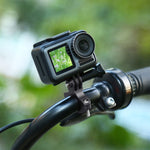 PULUZ Adattatore per manubrio bici Supporto in alluminio per GoPro Hero11 Black / HERO10 Black /9 Black /8 Black /7 /6 /5 /5 Session /4 Session /4 /3+ /3 /2 /1, DJI Osmo Action e altre action cam, Aluminum Mount