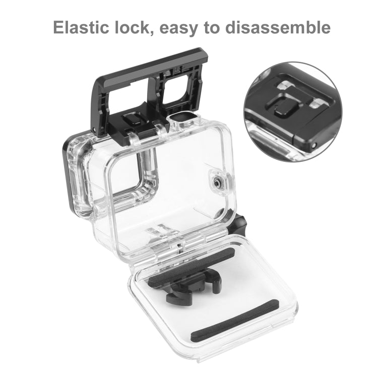 PULUZ per GoPro HERO (2018) / HERO7 Black /6 /5 Custodia subacquea impermeabile da 60 m Custodia protettiva per immersione con fibbia Supporto di base e vite, For HERO5